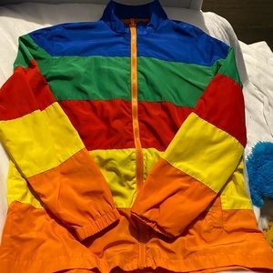 rainbow rain jacket / windbreaker